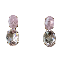 DUE OVALI ROSE GLITTER 