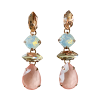 LINEA DROP STRASS PESCA/WHITE/GOLD 