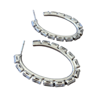 cerchio ovale silver strass