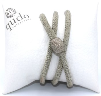 Bracelet cross beige snake diamond 