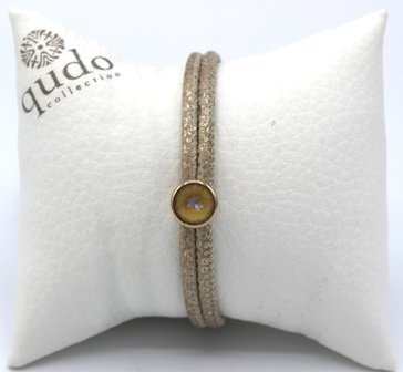 Bracelet ros&eacute; snake (verwisselbare parels)