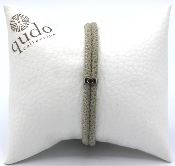 Bracelet grijs snake (verwisselbare parels)