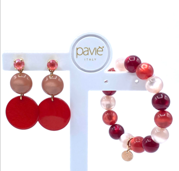 TRE CERCHI ROSSO/ROSE + ARMBAND
