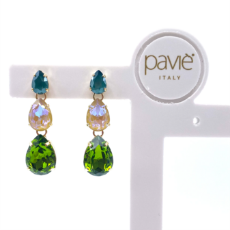 THREE DROPS SMALL FANGO / VERDE / GOLD
