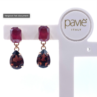 DROP MEDIO BORDEAUX / ROSE + NECKLACE 