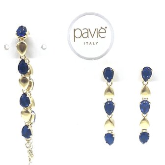 LINEA GRANDE METAL SET BLU/GOLD + ARMBAND