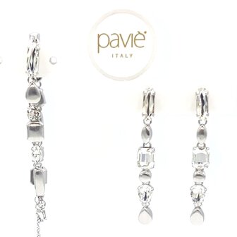 LINEA GRANDE METAL SET CRYSTAL/SILVER + ARMBAND