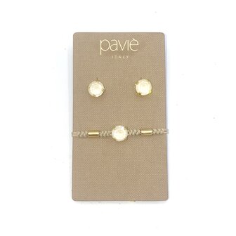 strass set white/gold