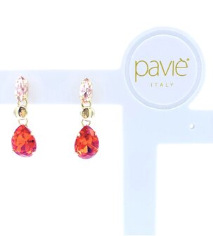 LINEA PICCOLO STUD GOLD/ARANCIONE