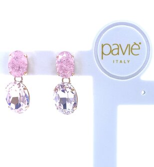 DUE OVALI ROSE GLITTER 