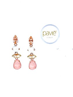 LINEA DROP STRASS PESCA/WHITE/GOLD 