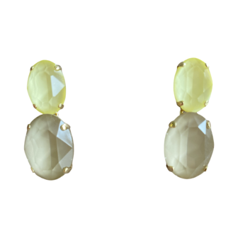 DUE OVALI GIALLO/BEIGE/GOLD 