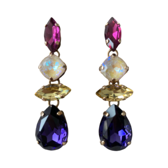 LINEA DROP STRASS VIOLA/GOLD 