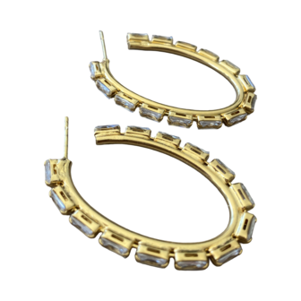 cerchio ovale gold strass