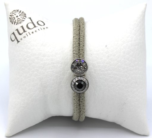 Bracelet grijs snake (verwisselbare parels)