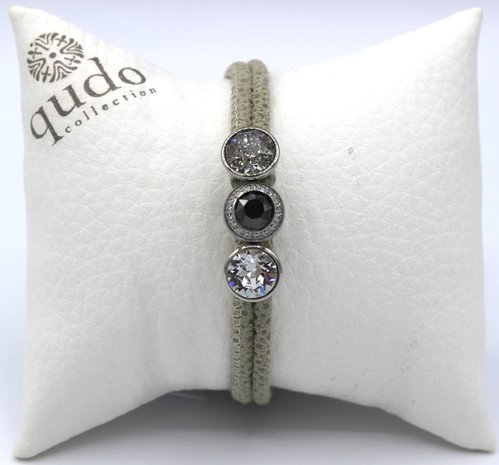 Bracelet grijs snake (verwisselbare parels)