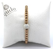 Bracelet pearl diamond/rosé