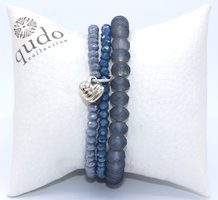 Bracelet combi blue heart