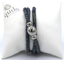 Bracelet cross blue snake 
