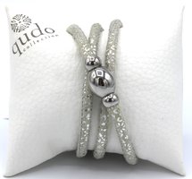 Bracelet cross silver snake 