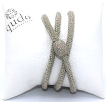 Bracelet cross beige snake diamond 