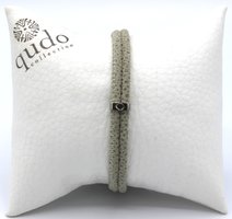 Bracelet grijs snake (verwisselbare parels)